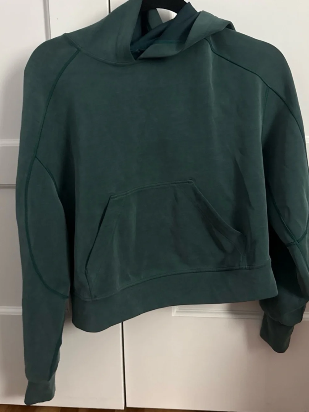 Green Cropped Lululemon Scuba, Size 4, Worn Three Times.